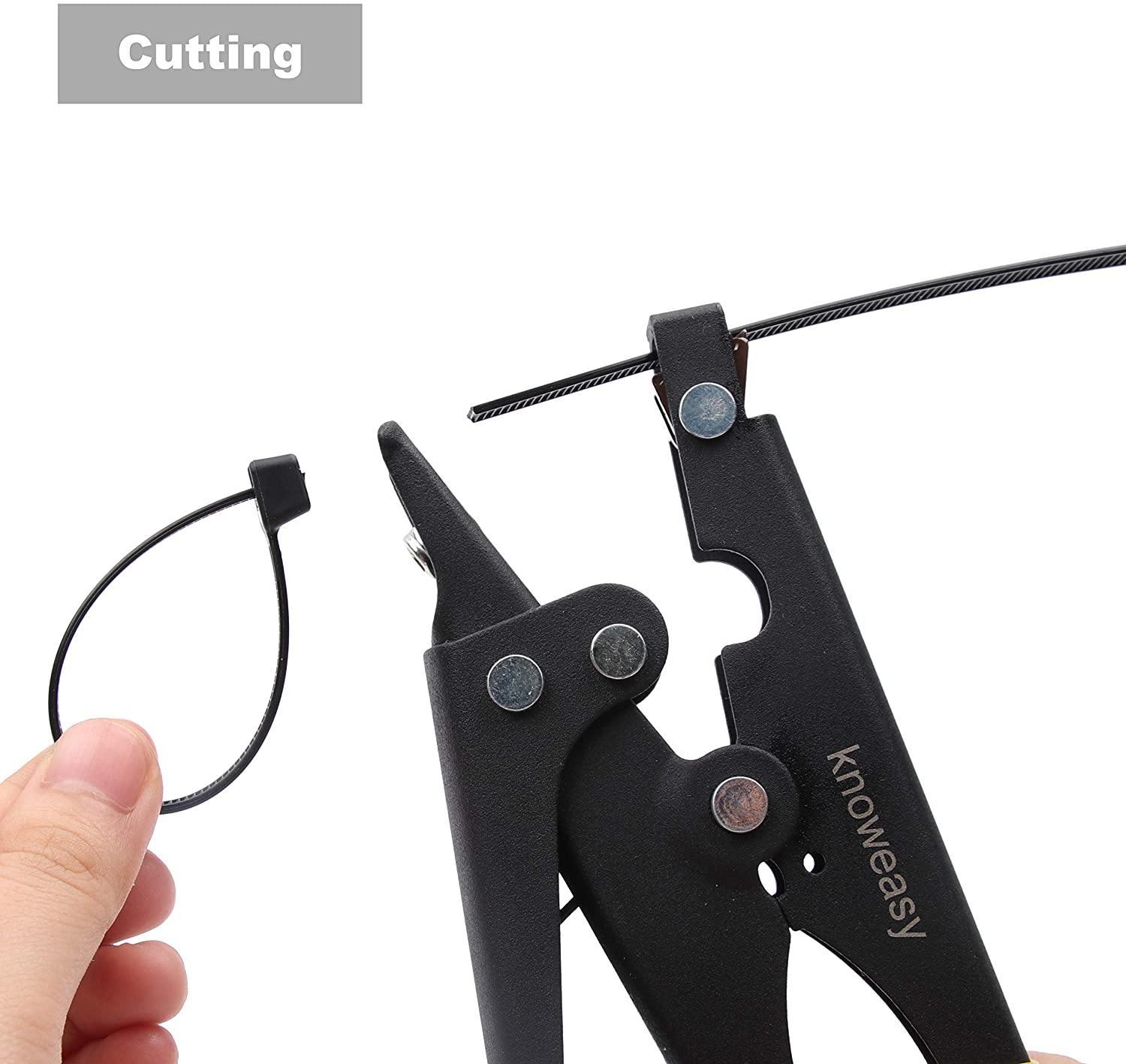 Cable Tie Tool,Knoweasy Cable Tie Gun and Tensioning and Cutting Tool for Plastic Nylon Cable Tie or Fasteners - knoweasy