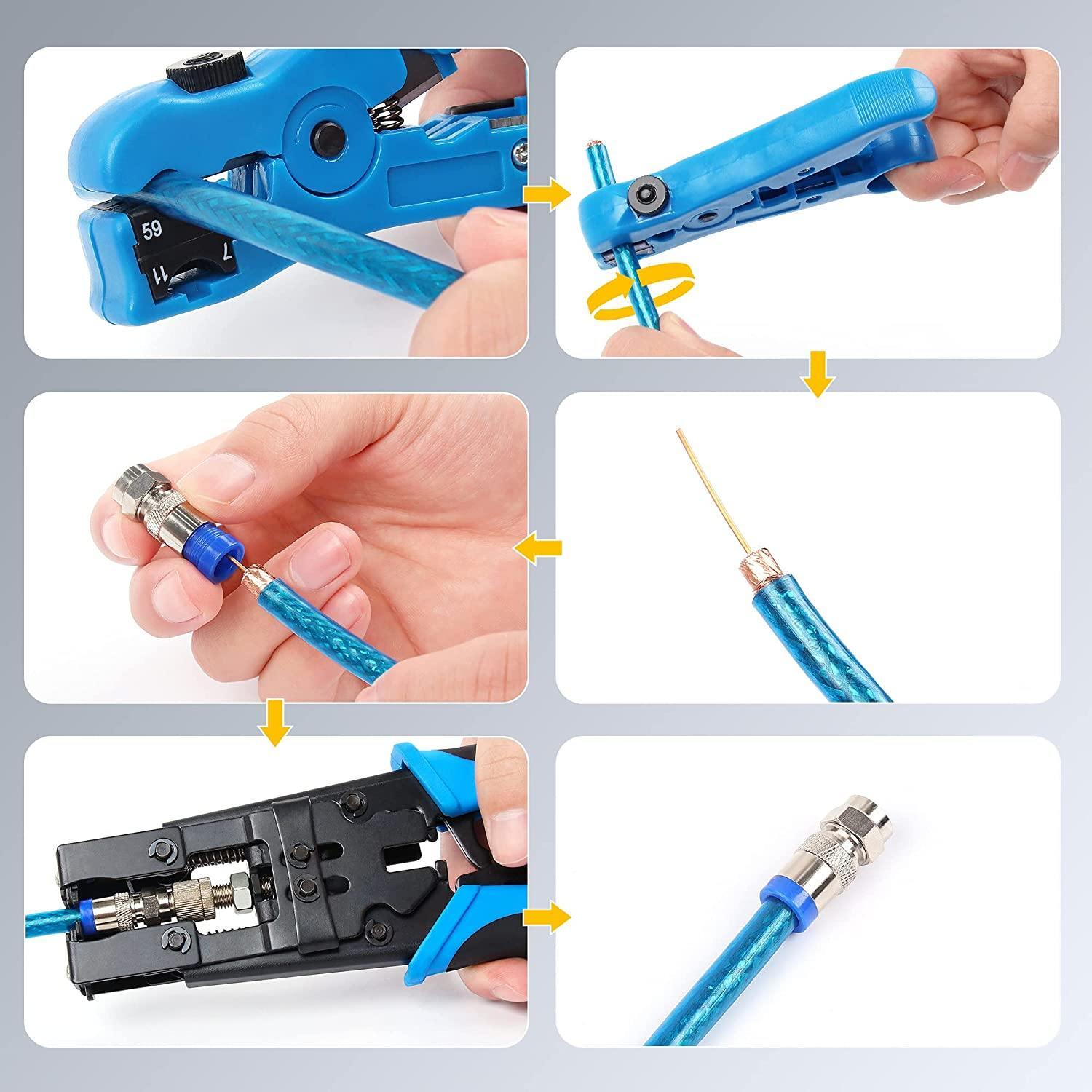 Coaxial Compression Tool and BNC Cable Crimper Kit-Knoweasy - knoweasyCrimp Tool