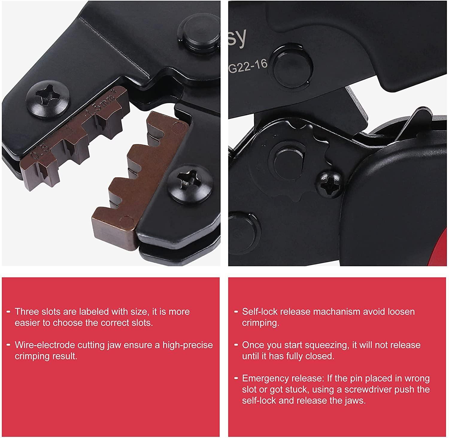 Dupont Crimping Tool,Knoweasy SN 48B Terminal Crimper and Dupont Crimper for AWG: 26-16/0.14-1.5mm² - knoweasyCrimp Tool