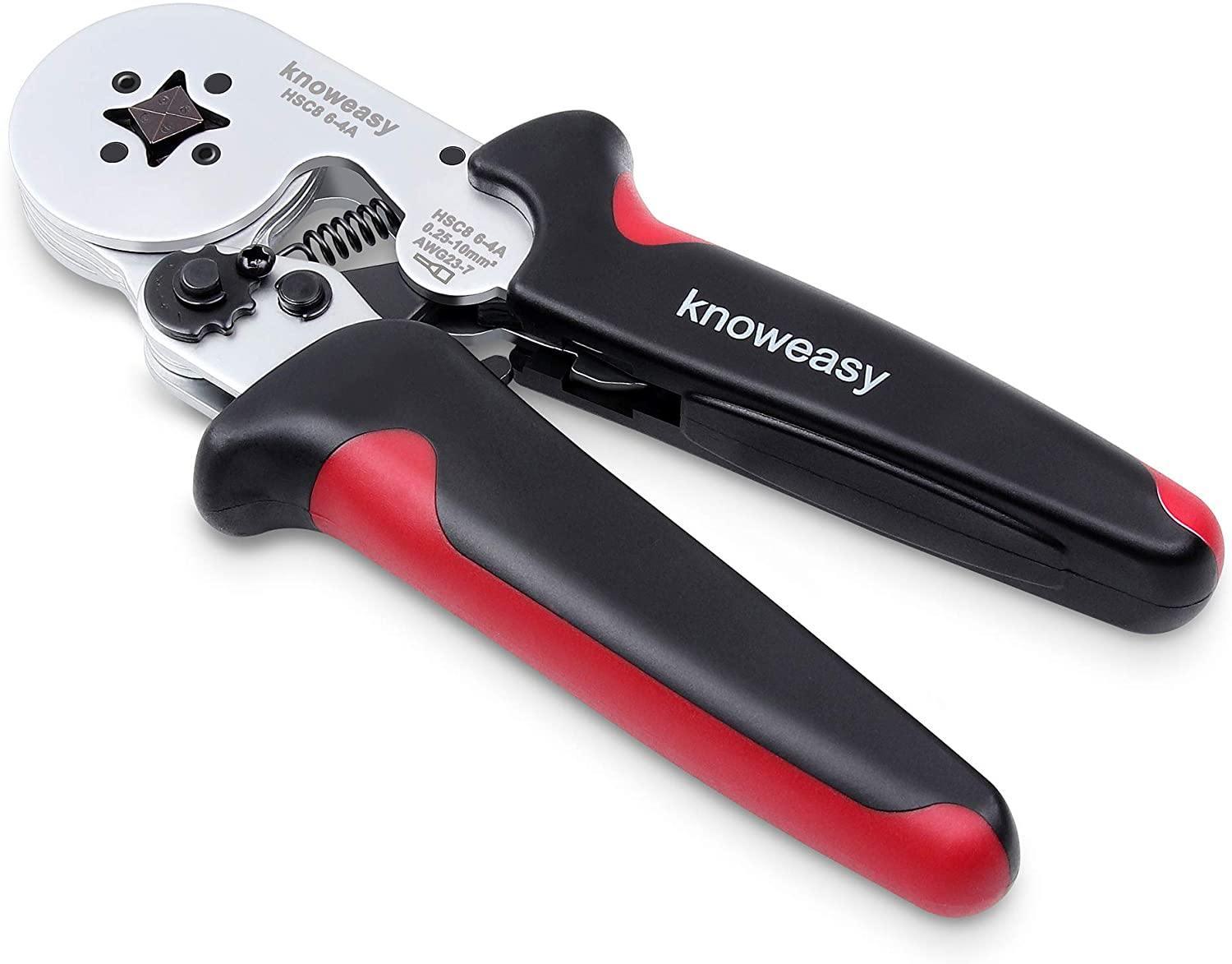 Ferrule Crimping Tool,Knoweasy Ferrule Crimper and Wire Crimping Tool Used for 23-10 AWG (0.25-6 mm²) Cable End-Sleeves - knoweasyCrimp Tool