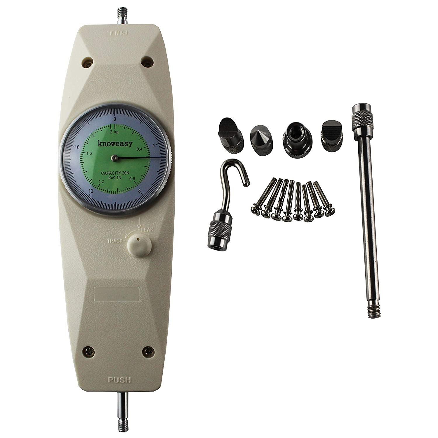 Force Gauge,Knoweasy Mechanical Analog Push Pull Gauge Force Measuring Instrument with Portable Carry Box,Thrust Pressure Meter,Portable Tester High Precision Measuring Instruments - knoweasy
