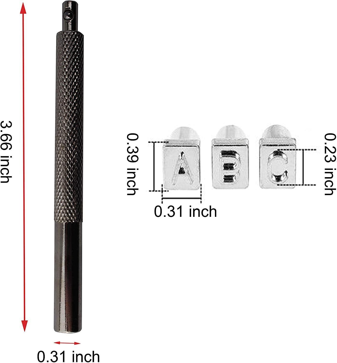 Knoweasy 6mm Steel Punch Alphabet Letter Number Leather Stamper Set,Letter Number Leather Stamper Punching Tool for DIY Leather Craft Printing - knoweasy