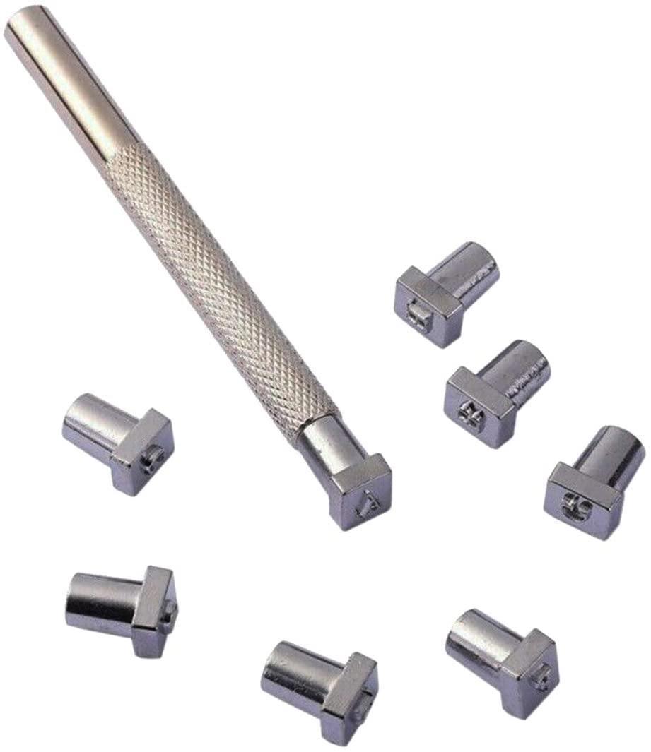 Knoweasy 6mm Steel Punch Alphabet Letter Number Leather Stamper Set,Letter Number Leather Stamper Punching Tool for DIY Leather Craft Printing - knoweasy