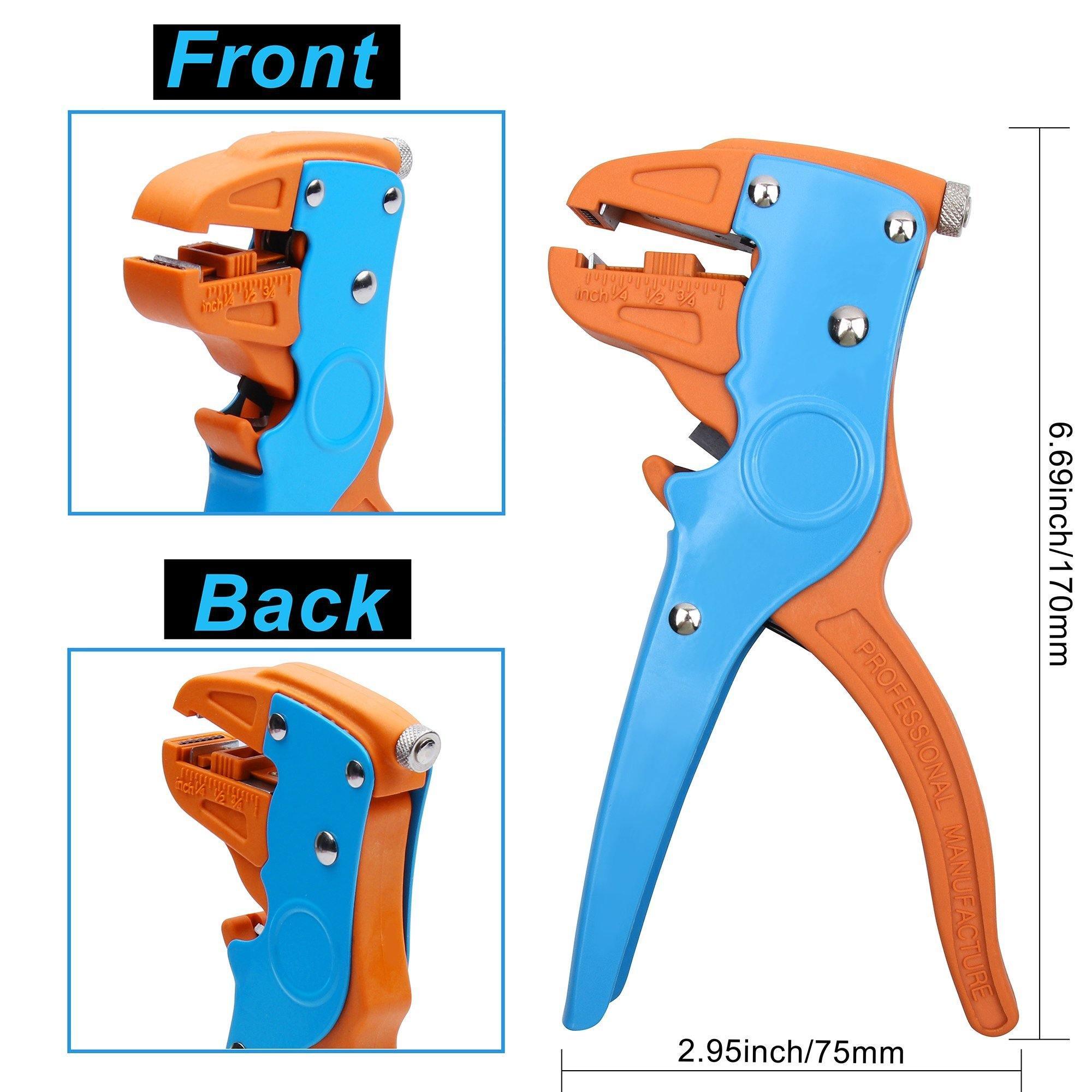 Knoweasy Automatic Wire Stripper and Cutter,Heavy Duty Wire Stripping Tool 2 in 1 for Electronic and Automotive Repair - knoweasy