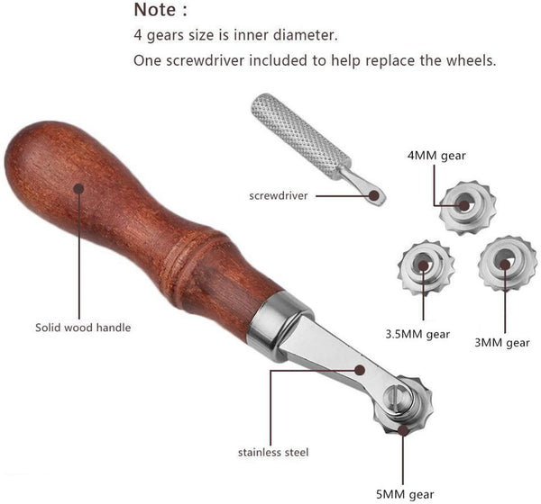 2mm Wood Handle Overstitch Wheel Leather Craft Lithuania