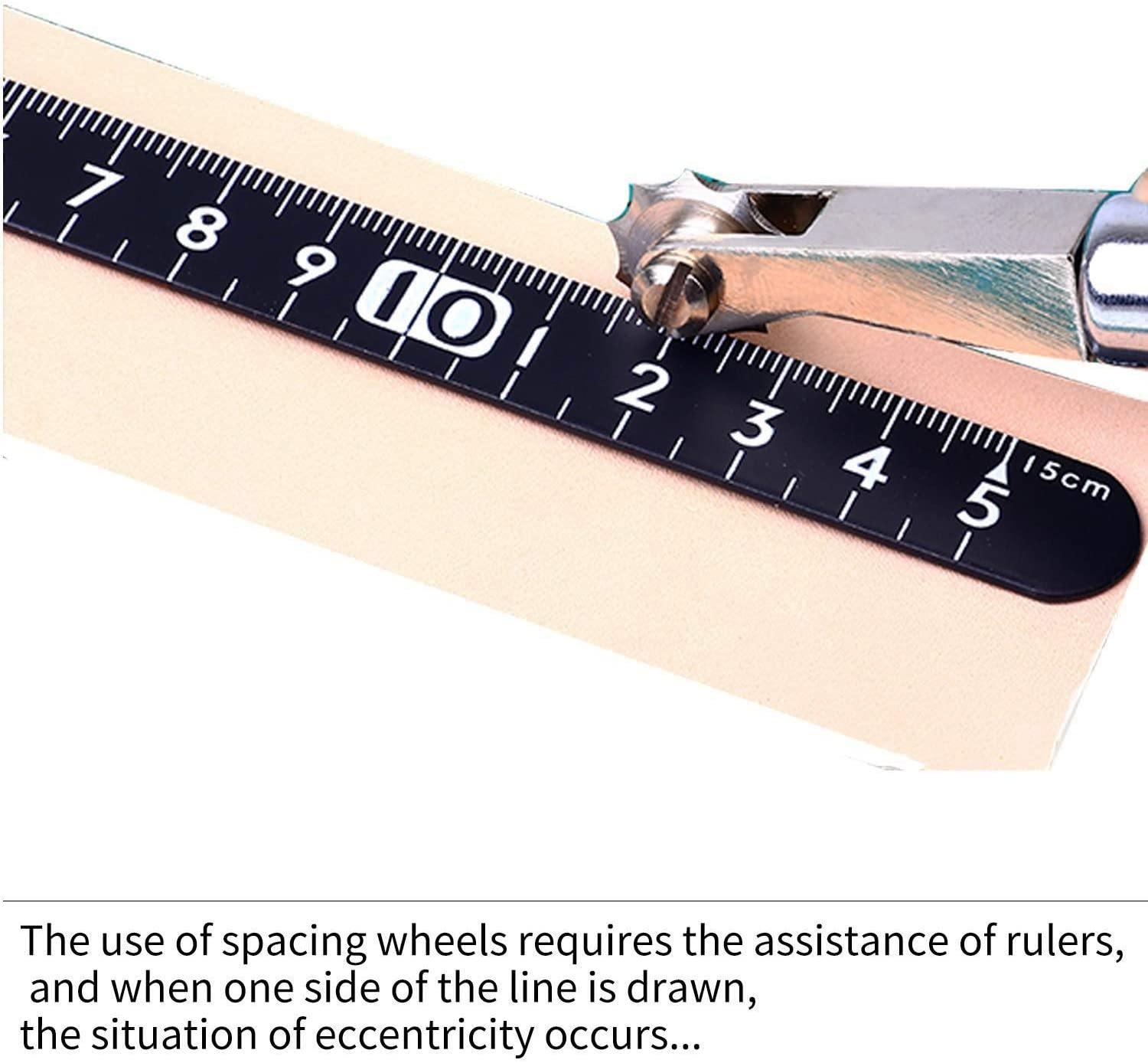 Knoweasy Leather Craft Spacer Set,Leathercraft Tool System Embossing Leather Work Tools,DIY Leather Craft Design Punch Tool with Four Wheels - knoweasy