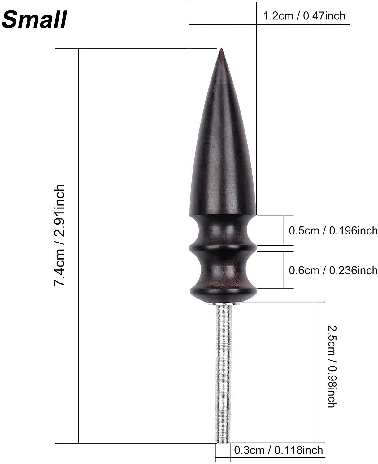 Leather Burnisher,Knoweasy Leather Slicker Tool and Leather Burnishing Tool,Pointed Tip Leather Slicker for Dremel Rotary Tools - knoweasy