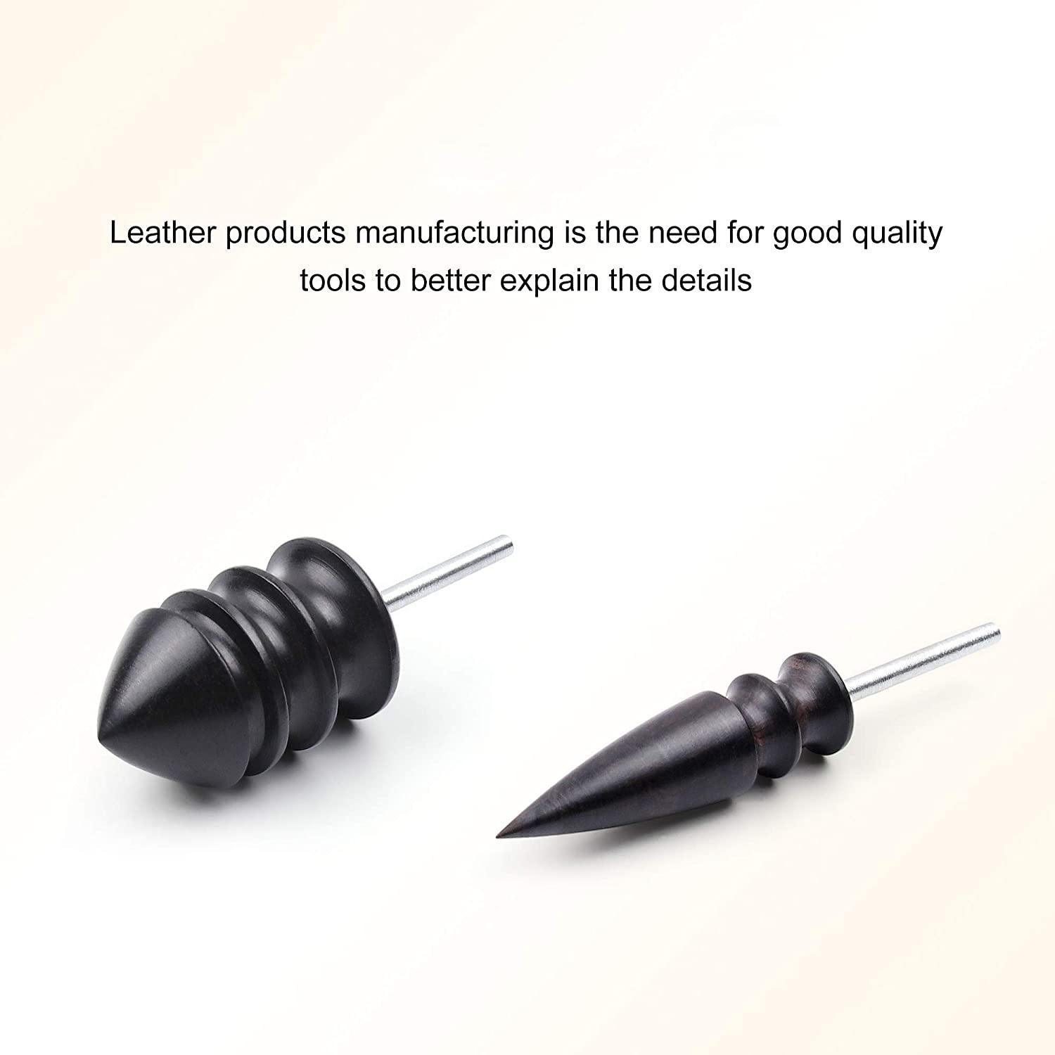 Leather Burnisher,Knoweasy Leather Slicker Tool and Leather Burnishing Tool,Pointed Tip Leather Slicker for Dremel Rotary Tools - knoweasy