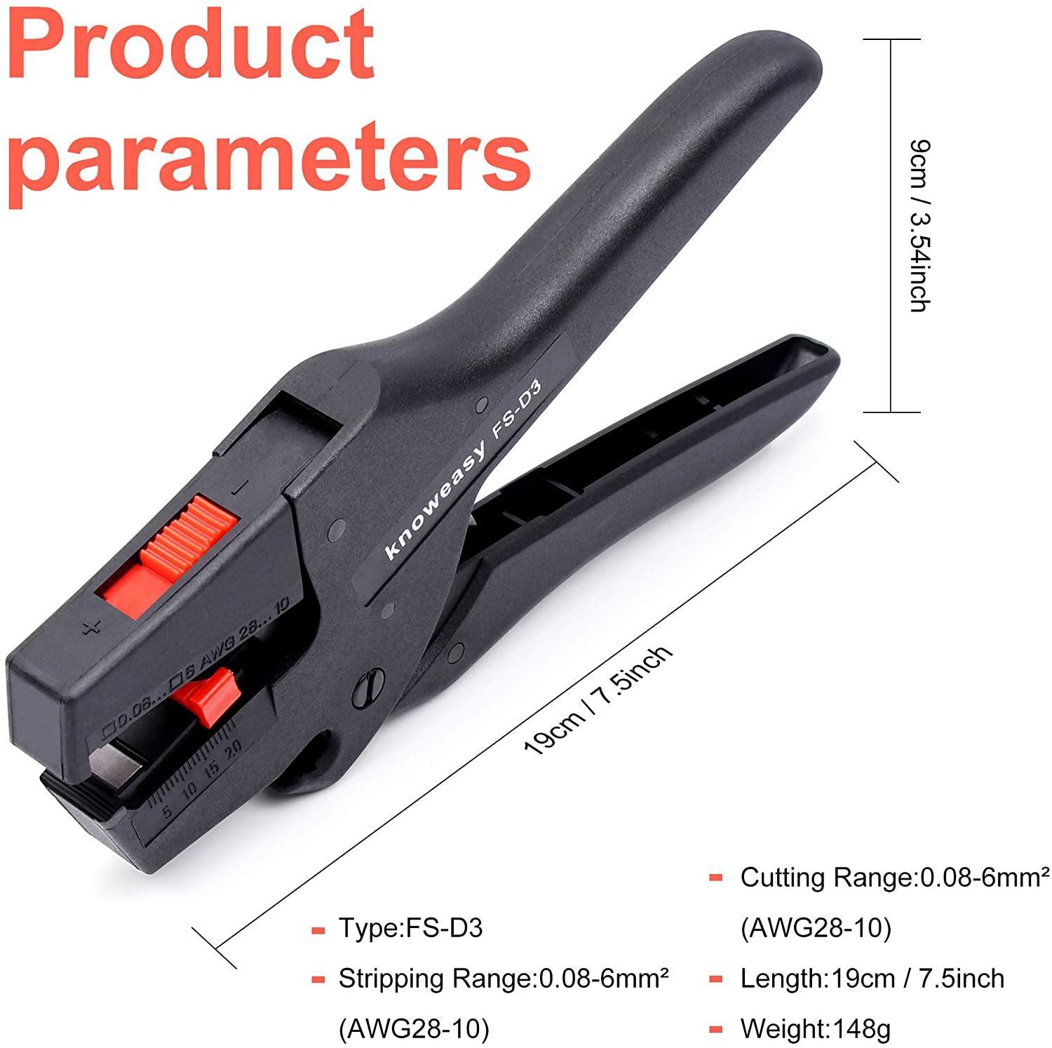 Wire Stripper,Knoweasy Wire Stripping Tool and Automatic Stripper and Cutter for 10-28 AWG - knoweasy