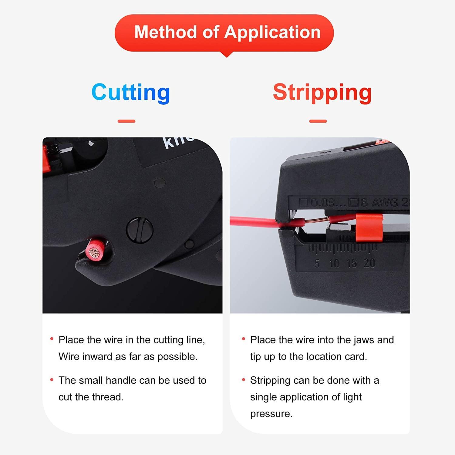 Wire Stripper,Knoweasy Wire Stripping Tool and Automatic Stripper and Cutter for 10-28 AWG - knoweasy