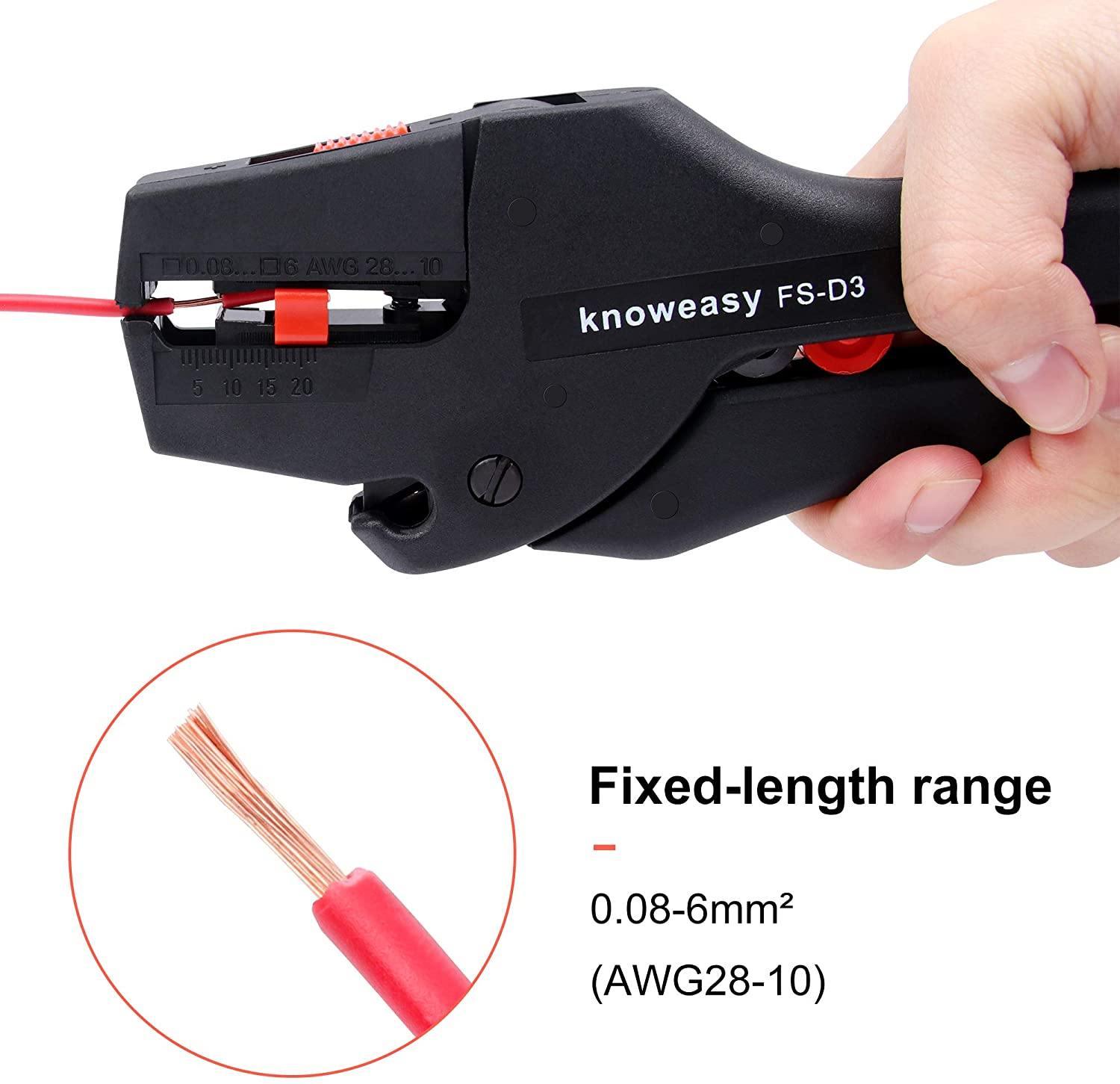 Wire Stripper,Knoweasy Wire Stripping Tool and Automatic Stripper and Cutter for 10-28 AWG - knoweasy