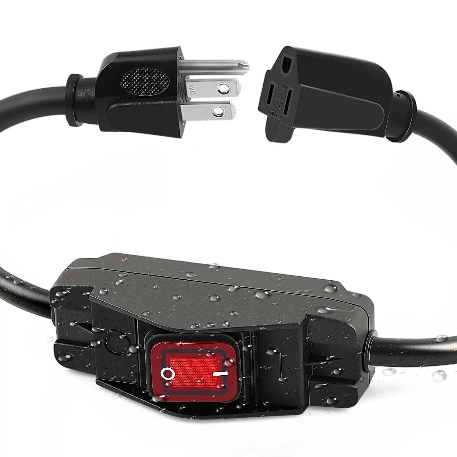 Knoweasy Outdoor Extension Cord with Switch On/Off