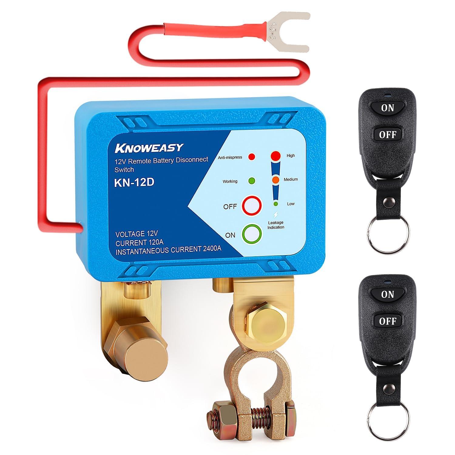 KTNNKG DC 12 V 240 A afstandsbediening batterij scheidingsschakelaar met LED digitale voltmeter display, Smart Voltage Control Battery Kill Switch met zekering KTNNKG DC 12 V 240 A afstandsbediening batterij scheidingsschakelaar met LED digitale voltmeter display, Smart Voltage Control Battery Kill Switch met zekering