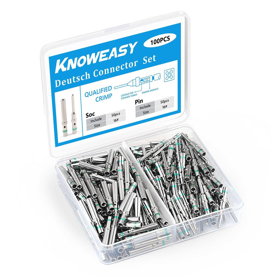 Knoweasy 50 Pairs Size 16 DT Deutsch Pin Connector Kit