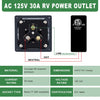 Knoweasy 30 Amp RV Power Outlet Box 125V NEMA TT-30R