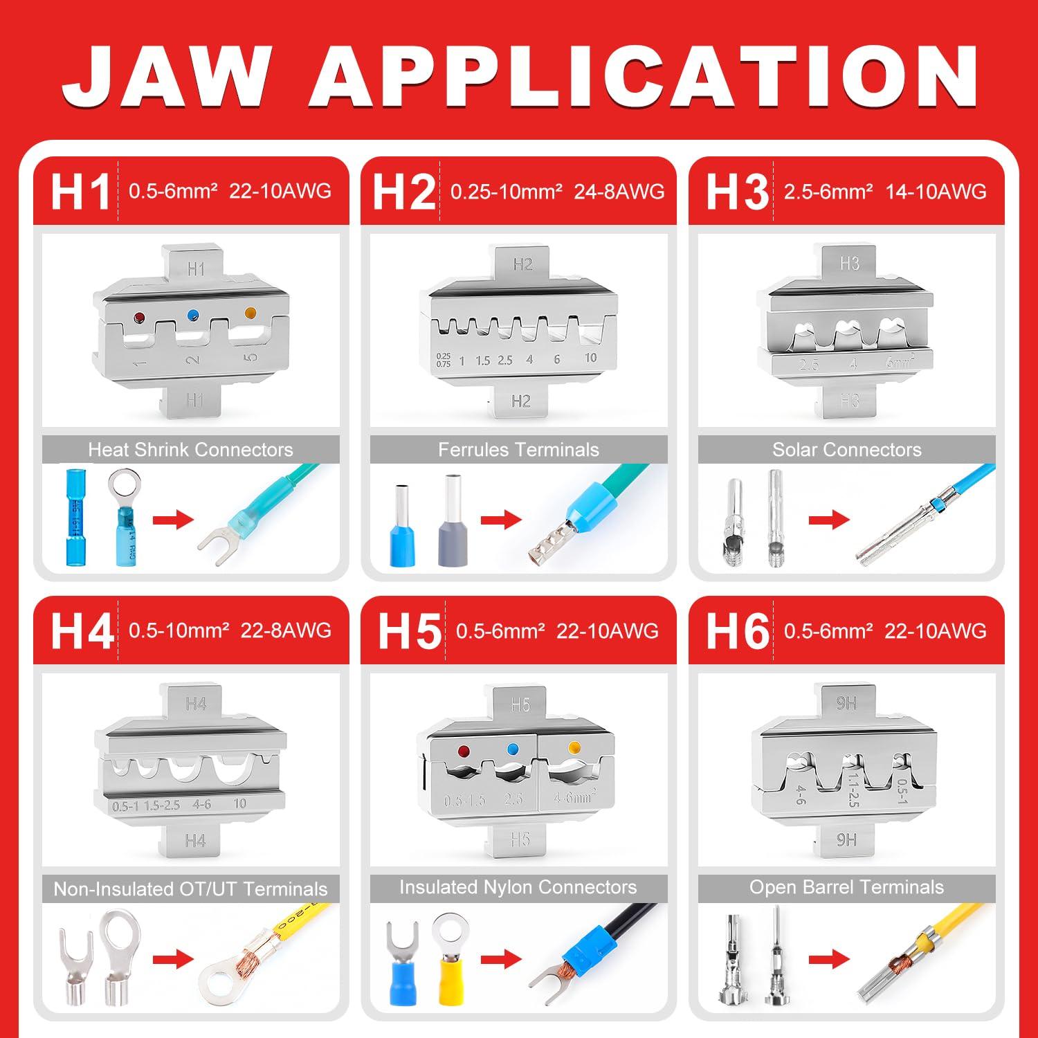 Knoweasy 8PCS Ratchet Crimping Tool Set with Automatic Wire Stripper