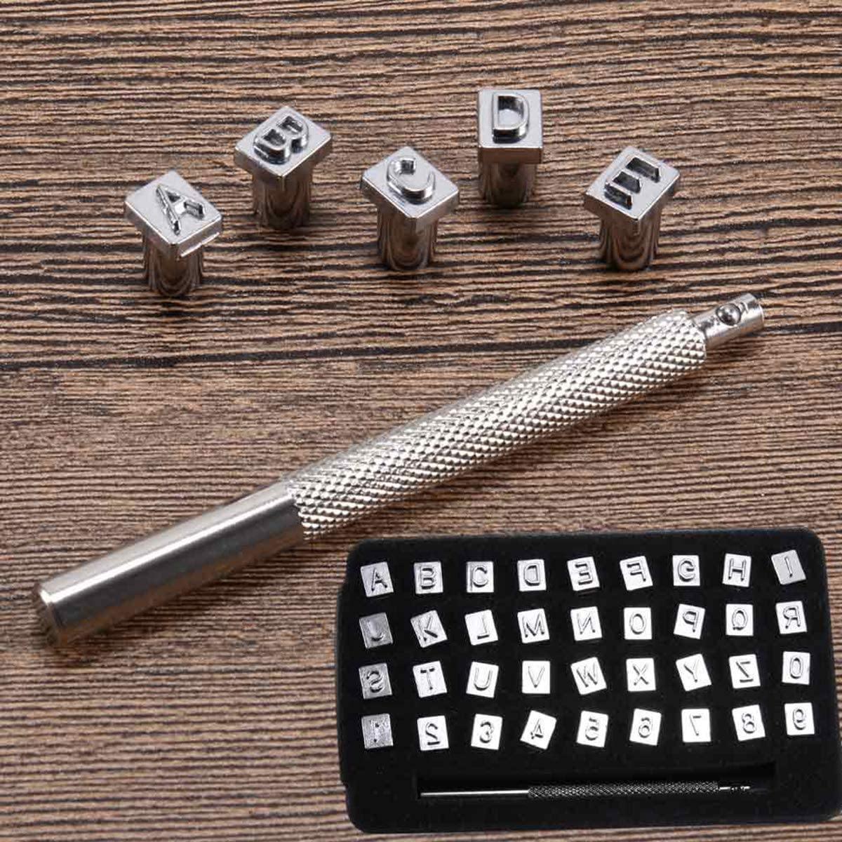 thumbnail image 2 of 36pcs Steel Die Metal Stamping Kit Punch Tool Number Letter Alphabet Stamps Tools Diy Jewelry Leather Logo Stamp 2 of 11