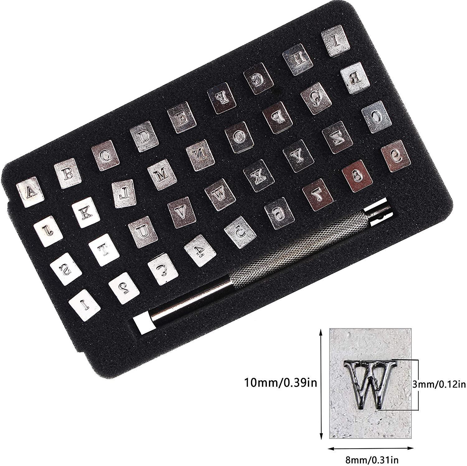 3mm Steel Punch Alphabet Letter Number Leather Stamper Set