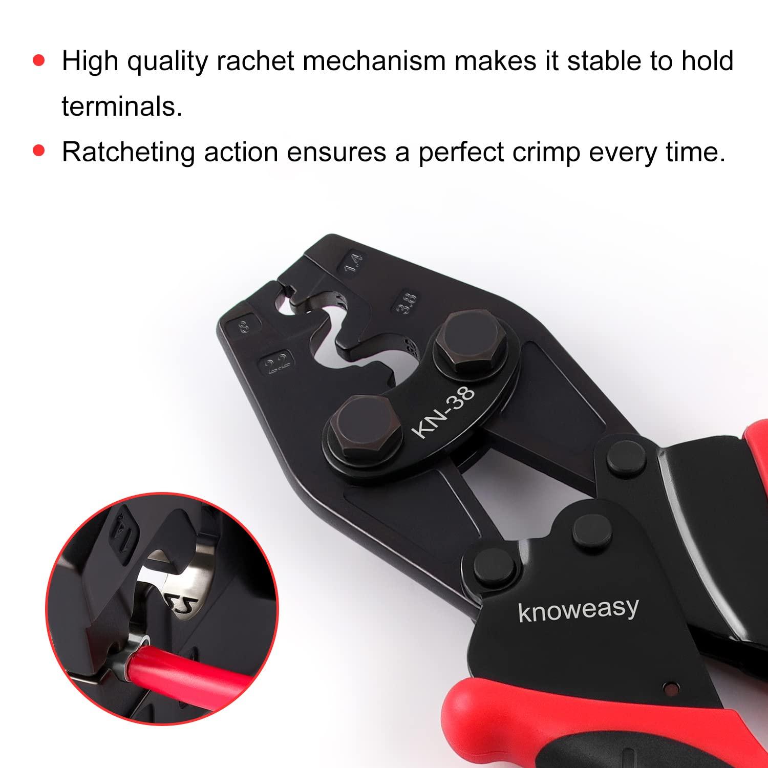 Knoweasy Non-Insulated Open Barrel Terminal Crimp Tool - 5.5-38 mm² AWG10-2