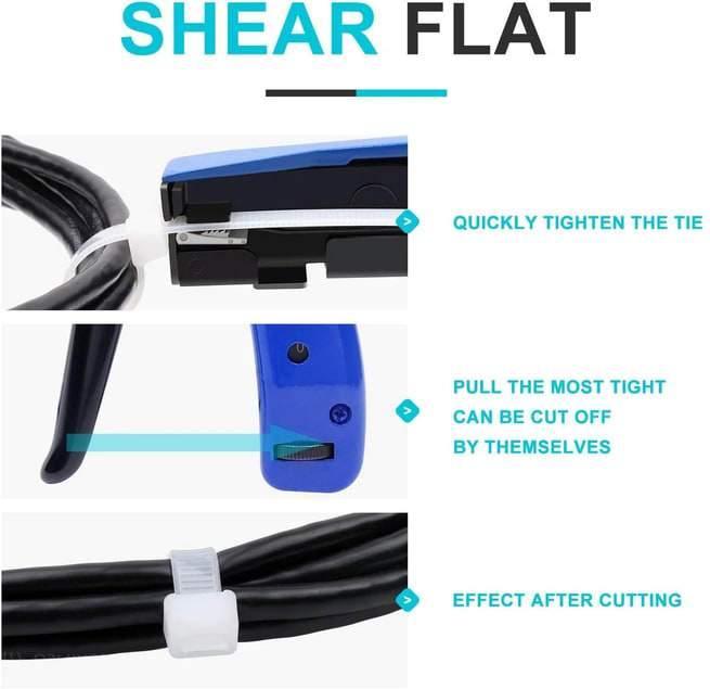Cable Tie Gun,Zip Tie Gun with Steel Handle for Nylon Cable Tie