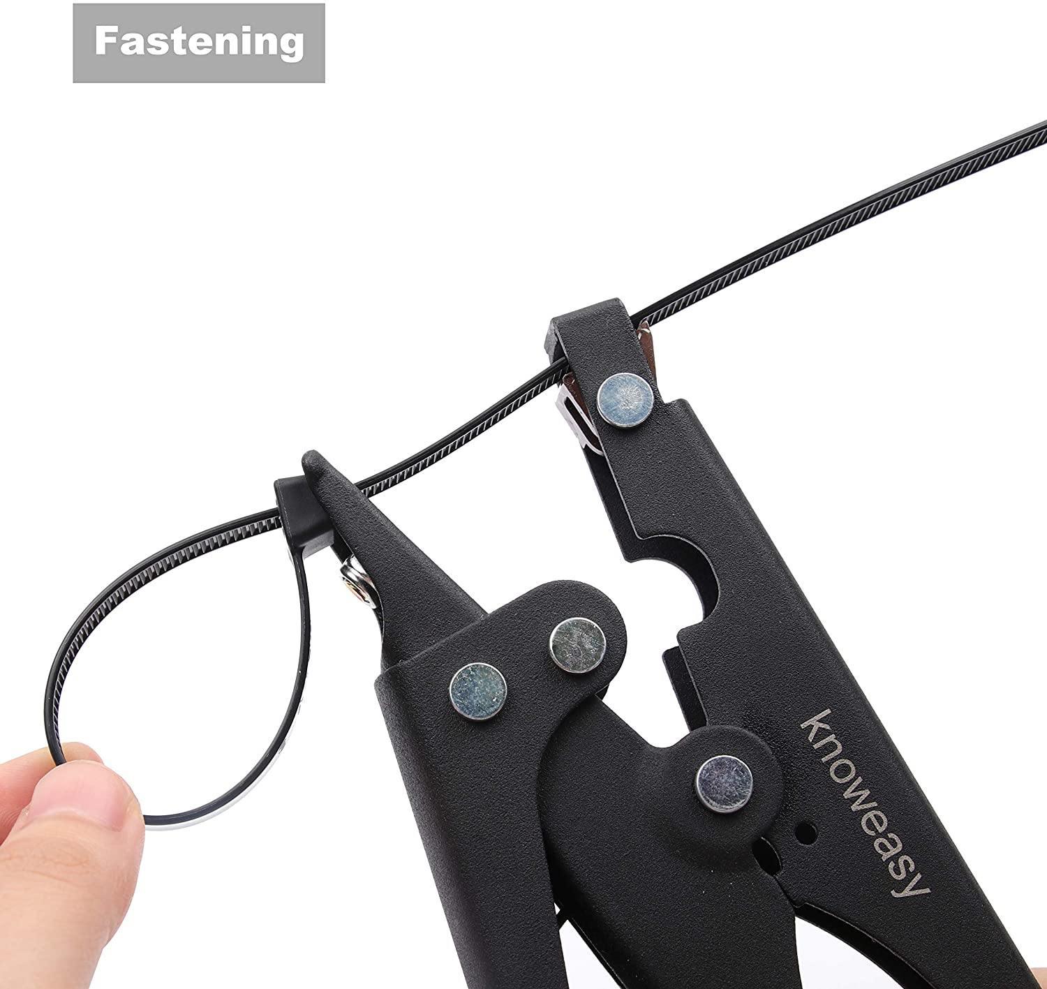 Cable Tie Tool,Knoweasy Cable Tie Gun and Tensioning and Cutting Tool for Plastic Nylon Cable Tie or Fasteners - knoweasy