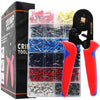 Ferrule Crimping Tool Kit,Knoweasy 0.25-10mm² Self-Adjustable Ratchet Wire Crimping Tools with 1200 Wire Terminal Crimp Connector Insulated and Uninsulated Wire End Ferrules - knoweasy