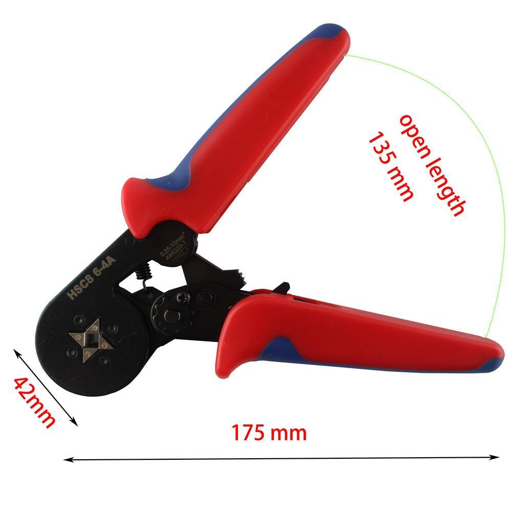 KF CPTEC Square Crimping Tool for End-Sleeves Ferrules Wire Ends Terminals,  AWG 30-5 Ratchet Crimper Tool, Ferrule Crimping Tool, Self-Adjusting