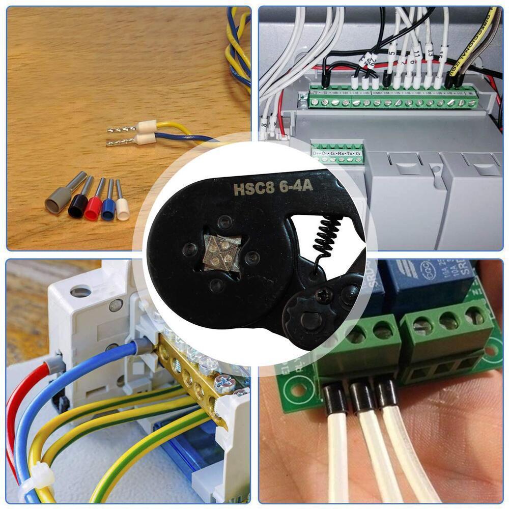 Ferrule Crimping Tool Kit,Knoweasy 0.25-10mm² Self-Adjustable Ratchet Wire Crimping Tools with 1200 Wire Terminal Crimp Connector Insulated and Uninsulated Wire End Ferrules - knoweasy