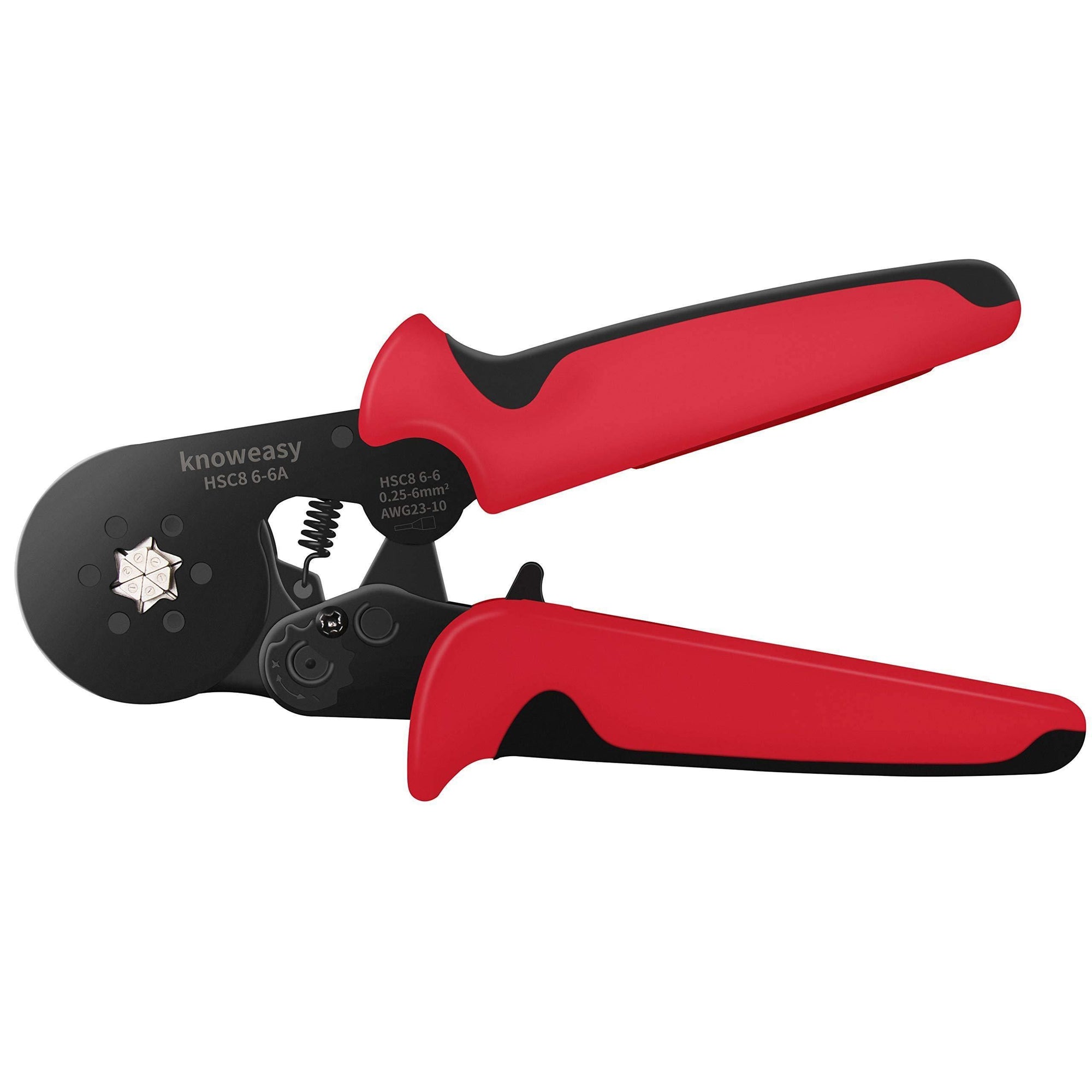 Non-Insulated Terminal Crimping Tool,Knoweasy Ratchet Crimping Tool 5.5-38  mm² (AWG10-2) for Non-Insulated Terminals and Open Barrel Terminals