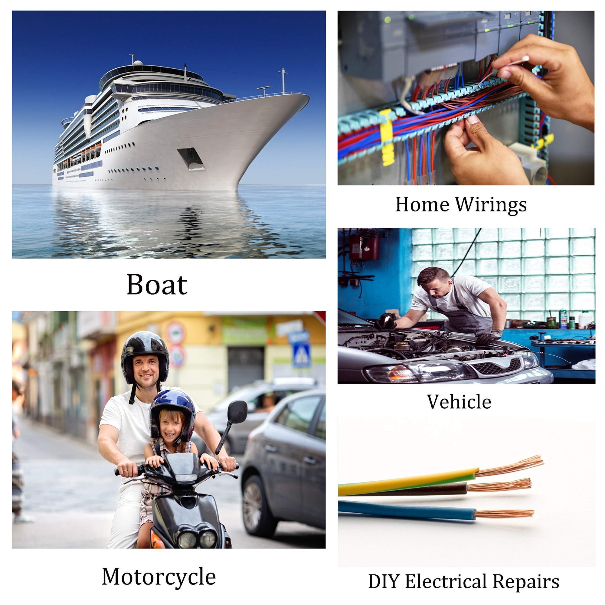 Knoweasy 250PCS Solder Seal Wire Connectors, AWG26-10 High Grade Heat Shrink Butt Connectors, Waterproof Insulated Electrical Butt Splice Wire Terminals for Marine, Boat, Truck, Stereo - knoweasy