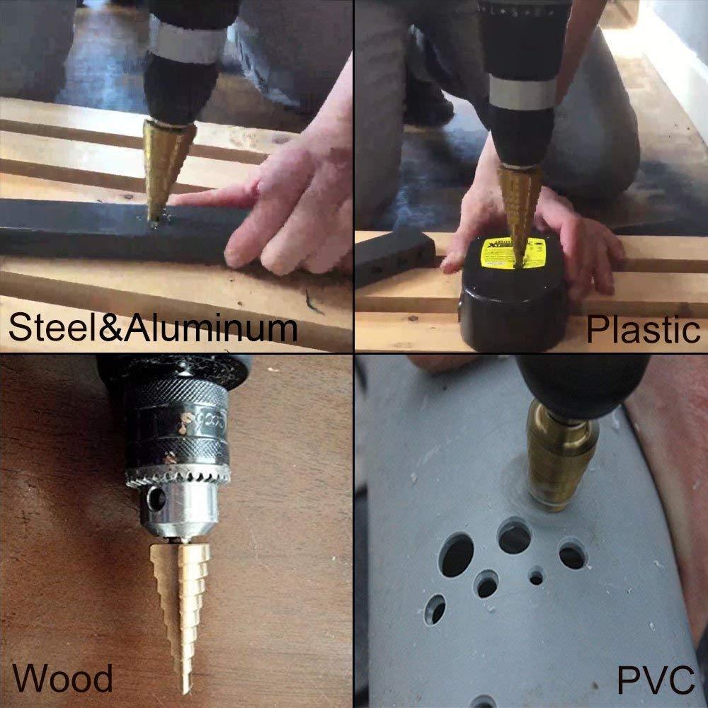 Step Drill bit High Speed Steel Step Drill Bit for Metal Wood Hole