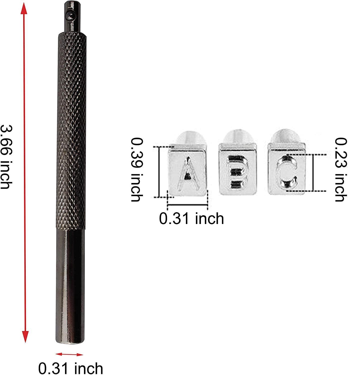 Metal Stamping Kit with Number and Letter Punches for DIY Leather Crafts