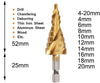 Knoweasy HSS Titanium Coated Spiral Grooved Step Drill 3-Piece Set,4-12mm/4-20mm/4-32mm Drill Bits Set,Used for Drilling Plate Aluminum Metal Wood Hole, Large Hole Drill Suitable for DIY Lovers - knoweasy