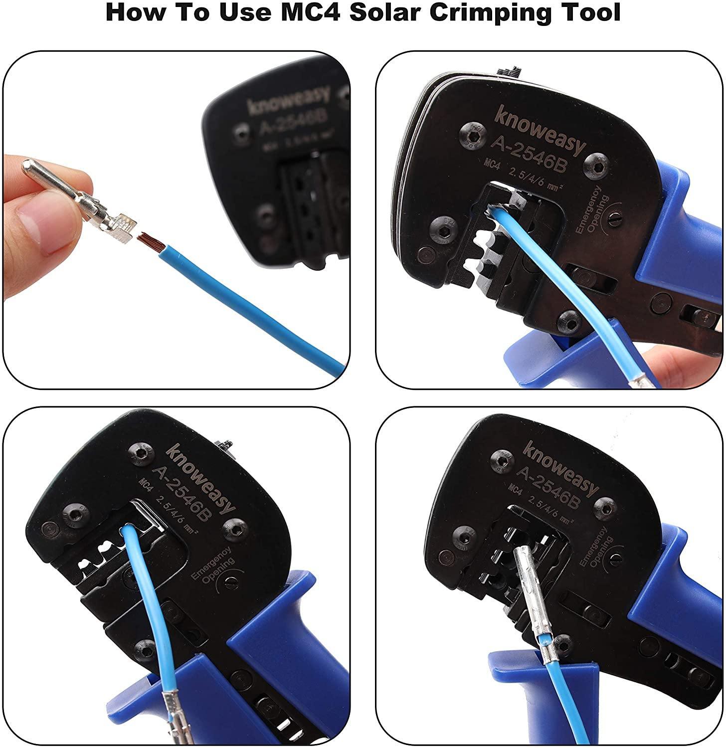 Knoweasy Solar Crimp Tool,Solar Crimper and Solar Crimping Tool for 2,5,4,6mm² Solar Connector Cable - knoweasyCrimp Tool