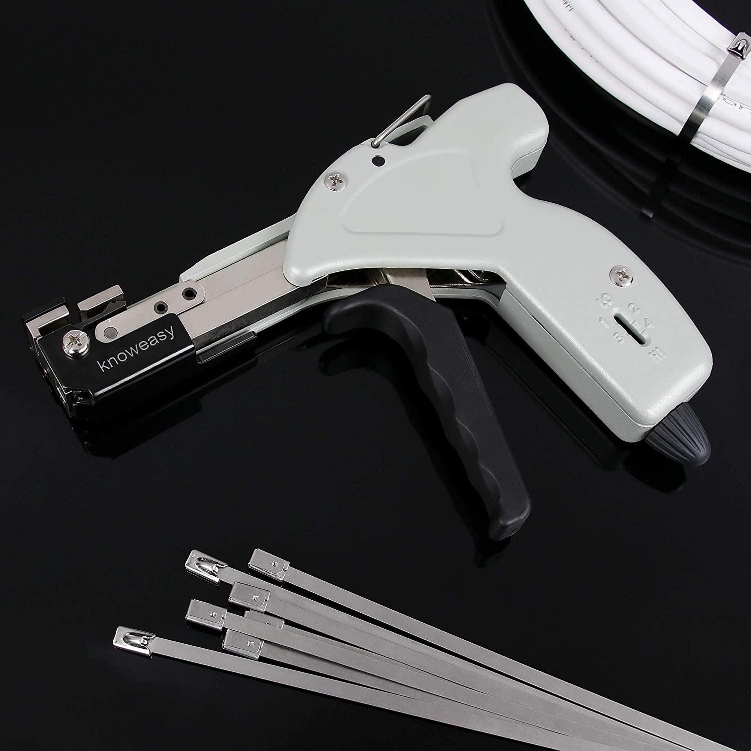 Knoweasy Stainless Steel Cable Tie Gun for Stainless Steel Cable Ties,Stainless Cable Tie Tool - knoweasycable tie gun