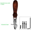 Leather Groover Tool,Knoweasy 7 in 1 Pro Stitching Groover and Creasing Edge Beveler for Leather Edge Stitching Tool - knoweasy