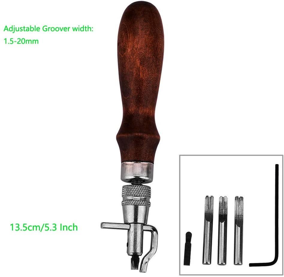 Leather Beveler Tool,Professional U Shaped Stainless Steel Blade DIY  Leather Groover Tool Leather Stitching Groover Creasing Edge Beveler for  DIY