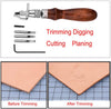 Leather Groover Tool,Knoweasy 7 in 1 Pro Stitching Groover and Creasing Edge Beveler for Leather Edge Stitching Tool - knoweasy
