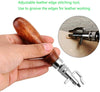 Leather Groover Tool,Knoweasy 7 in 1 Pro Stitching Groover and Creasing Edge Beveler for Leather Edge Stitching Tool - knoweasy