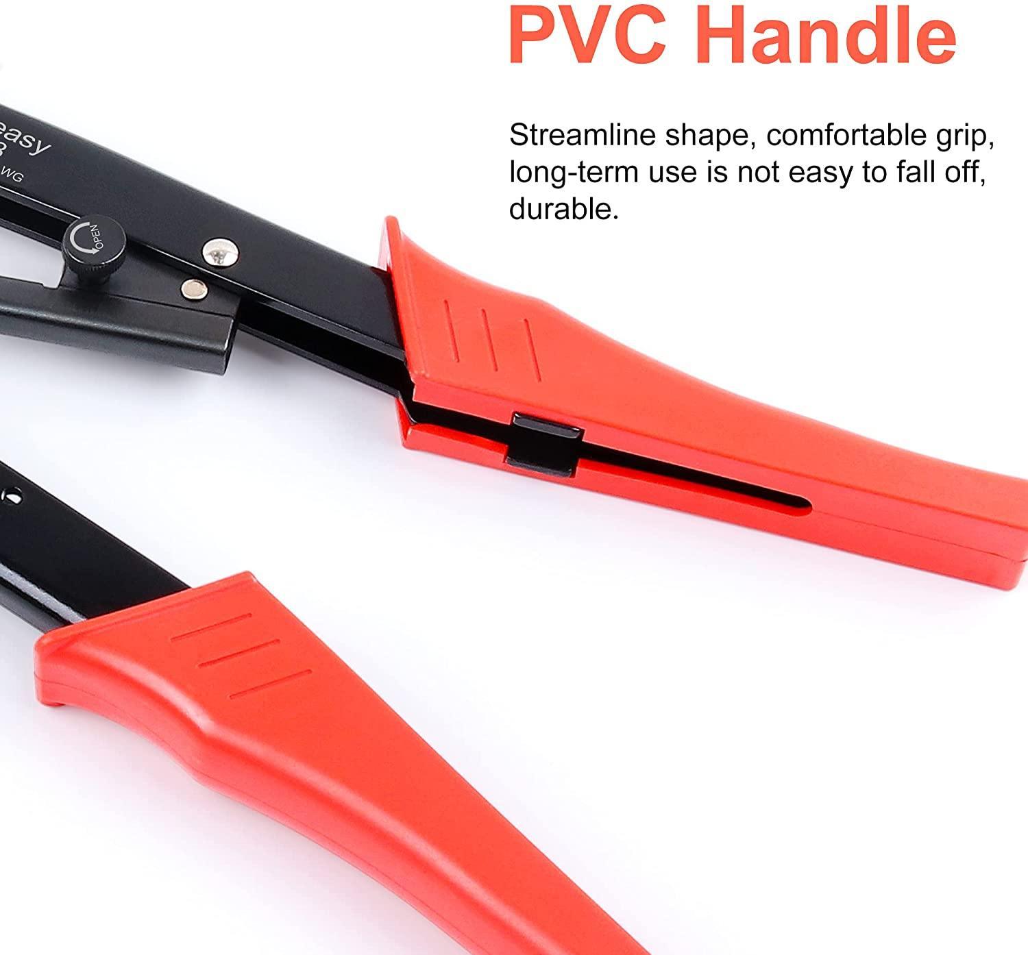 Non-Insulated Terminal Crimping Tool,Knoweasy Ratchet Crimping Tool 5.5-38 mm² (AWG10-2) for Non-Insulated Terminals and Open Barrel Terminals - knoweasy