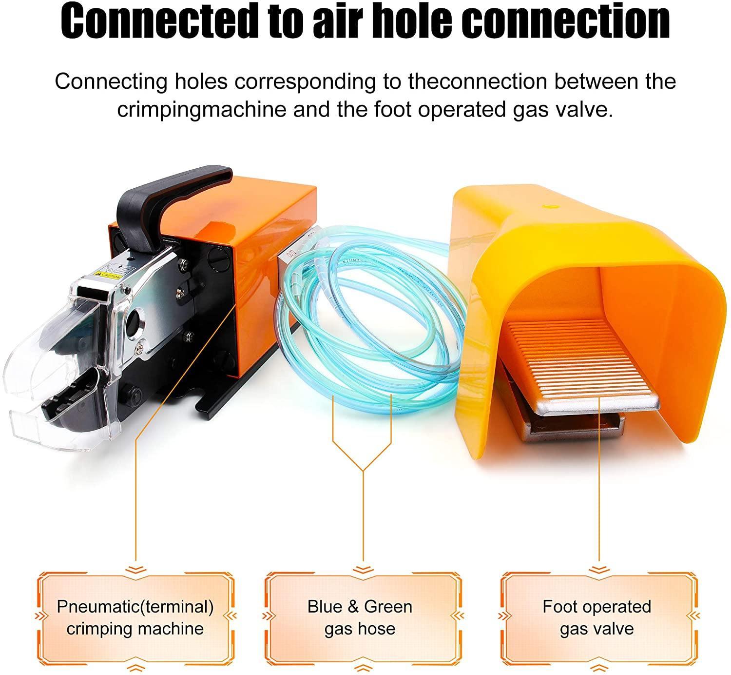 Pneumatic Crimper Plier,Knoweasy Pneumatic Air Powered Wire Terminal Crimping Machine Up to 16mm2 - knoweasy