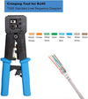 RJ45 Crimp Tool Kit-With Connectors And Network Wire Stripper-Knoweasy - knoweasyCrimp Tool