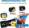 RJ45 Crimp Tool,Knoweasy All-in-One Crimper for Pass-Through/EZ/Legacy RJ11/RJ12/RJ45 connectors,CAT3/CAT5e/CAT6 Network Cable UTP/STP Wire Crimping Tool - knoweasy