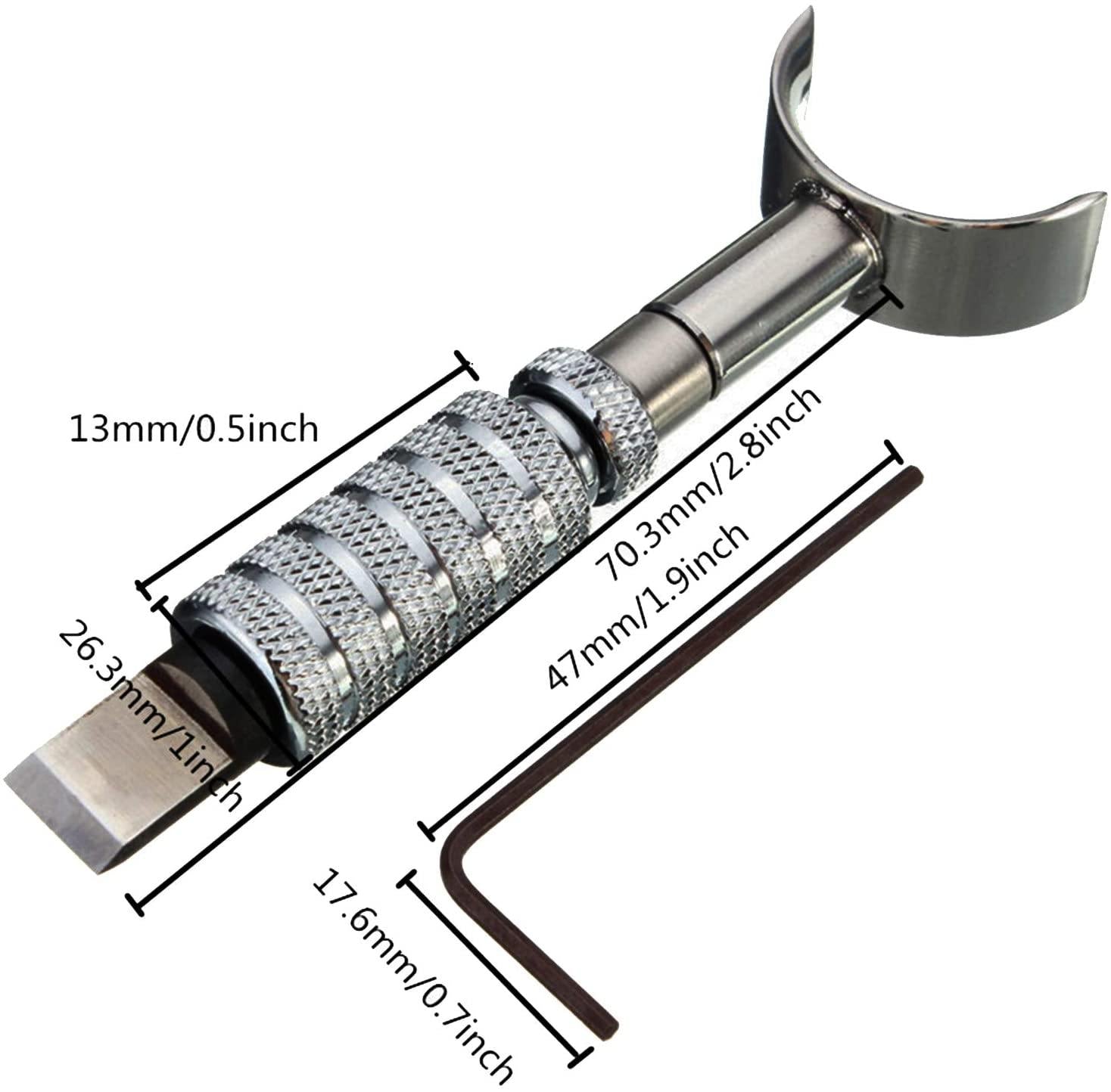 Swivel Knife,Knoweasy Stainless Steel Leather Cutting Tool with Adjustable Handy Level 3.15"-3.74" for Art Crafts DIY - knoweasy