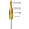Triangular Handle Step Drill,Knoweasy 3pcs HSS Titanium Coated Step Drill Bit for Metal/Wood Drilling Hole,28 Sizes of Multiple Hole Stepped Up Bits - knoweasy