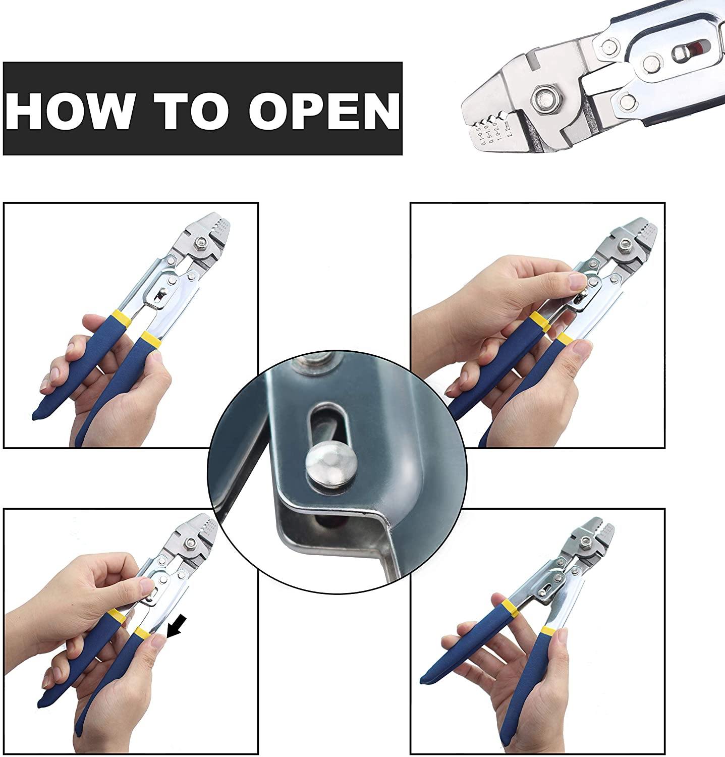Stainless Steel Fishing Pliers Wire Rope Swager Crimpers Crimp Sleeves  Combo Set 