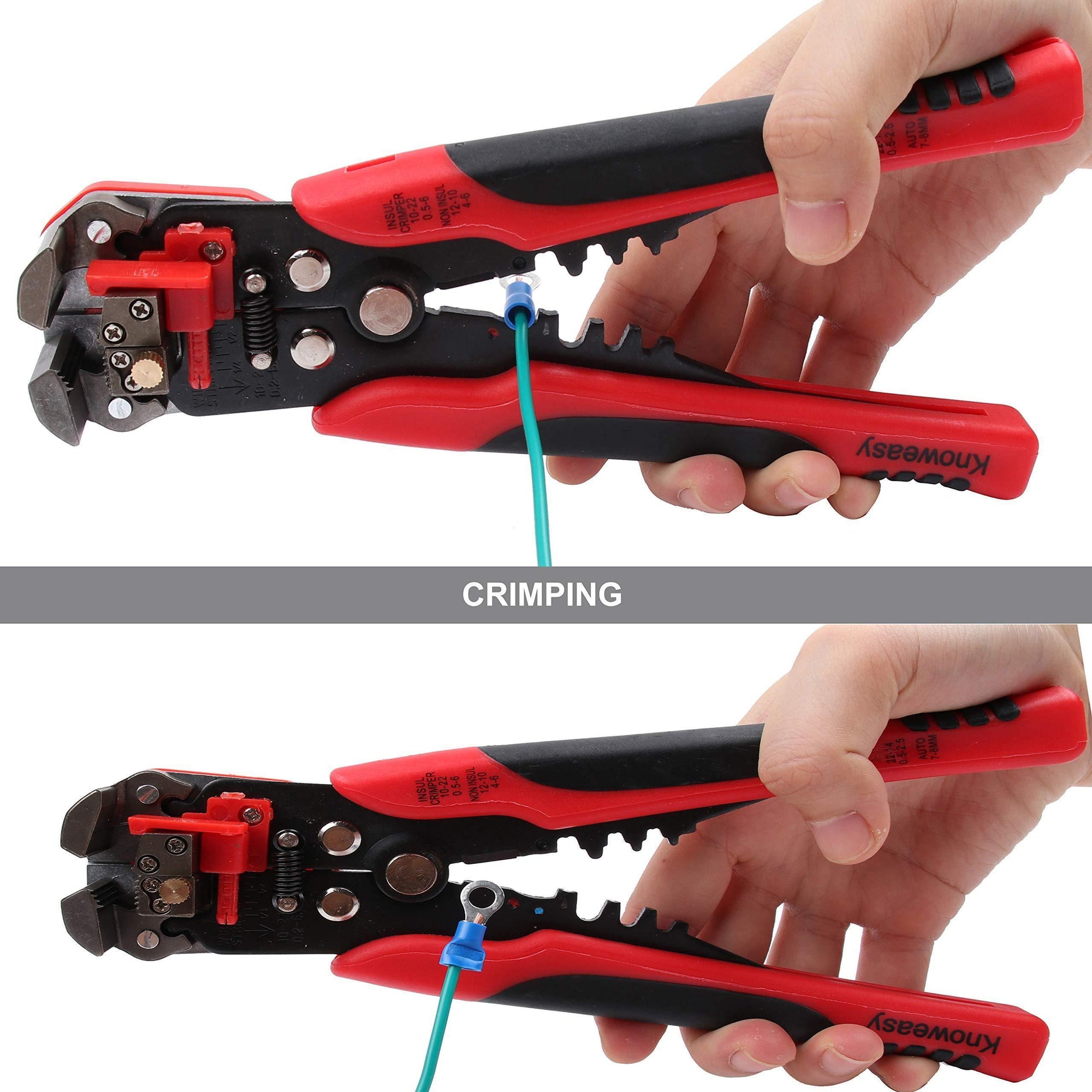 Wire Stripper,Knoweasy 8 Inches Wire Stripping Tool and Automatic Strippers for 10-24 AWG - knoweasy