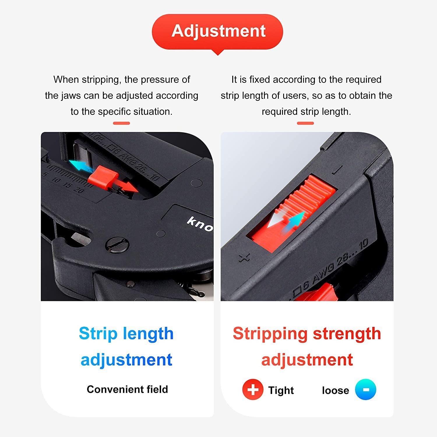 Wire Stripper,Knoweasy Wire Stripping Tool and Automatic Stripper and Cutter for 10-28 AWG - knoweasy