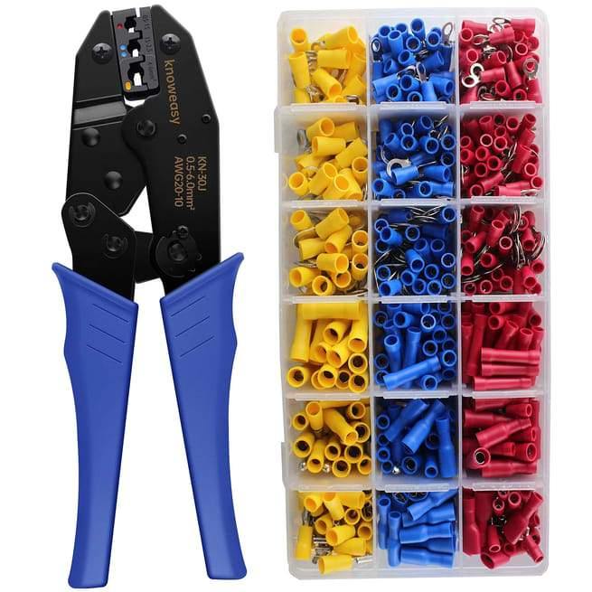 Wire Terminals Crimper Kit, Knoweasy Wire Crimping Tool of AWG22-10 an -  knoweasy
